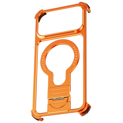 Oatsbasf JianLi MagSafe Kickstand Air Cushion Minimalist Frameless Metal Case Cover