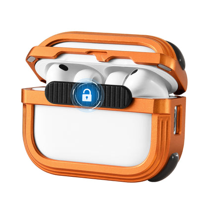 Oatsbasf Armour Magnetic Lock Airbag Shockproof Hollow-out Metal Case for Apple AirPods Pro 3