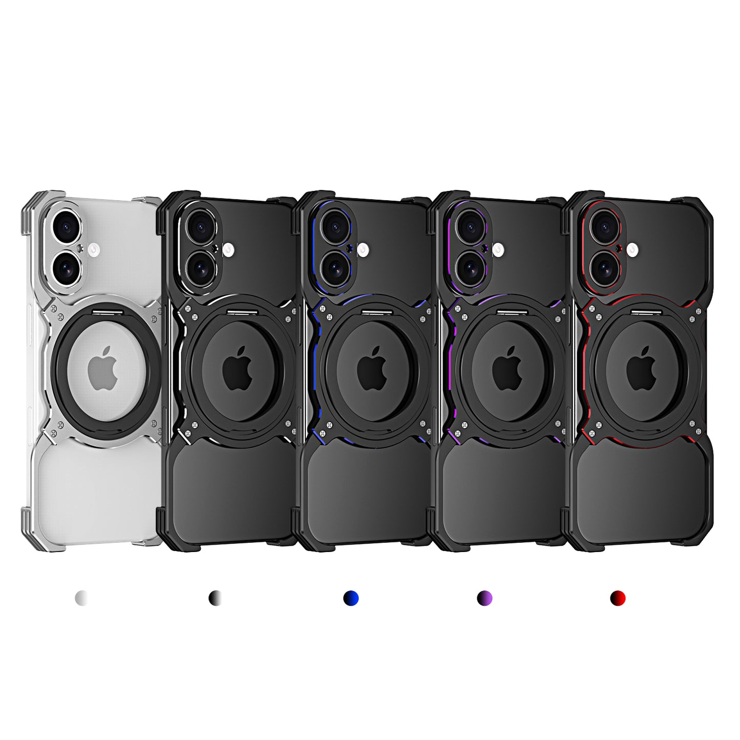 iy Bicolor MagSafe Pivot Ring Stand Case Cover with Lens Protector