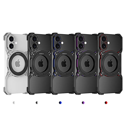 iy Bicolor MagSafe Pivot Ring Stand Case Cover with Lens Protector