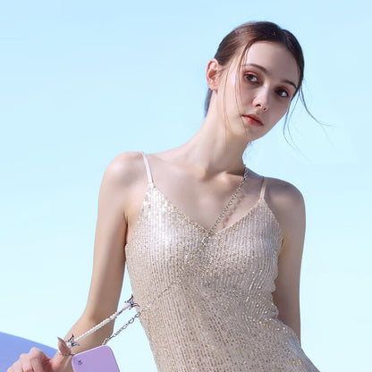 PYNANA Jewelry Aesthetics & Handcraft Multifunctional Chain Phone Charm Beads Strap Pearl Lanyard