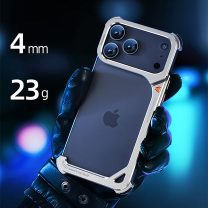 Oatsbasf 9 Shell Invisible Kickstand Air Cushion Shockproof Aluminum Metal Bumper Case Cover