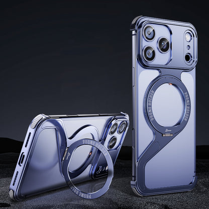 Armor King Z Shell MagSafe Pivot Ring Stand Air Cushion Metal Case Cover
