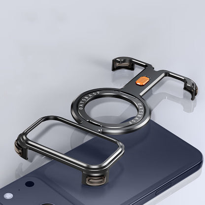 Oatsbasf New π MagSafe Pivot Ring Stand Air Cushion Minimalist Frameless Metal Case Cover