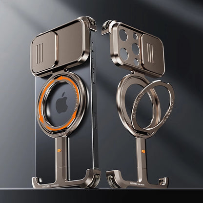 Oatsbasf Hidden π MagSafe Pivot Ring Stand Air Cushion Metal Case Cover