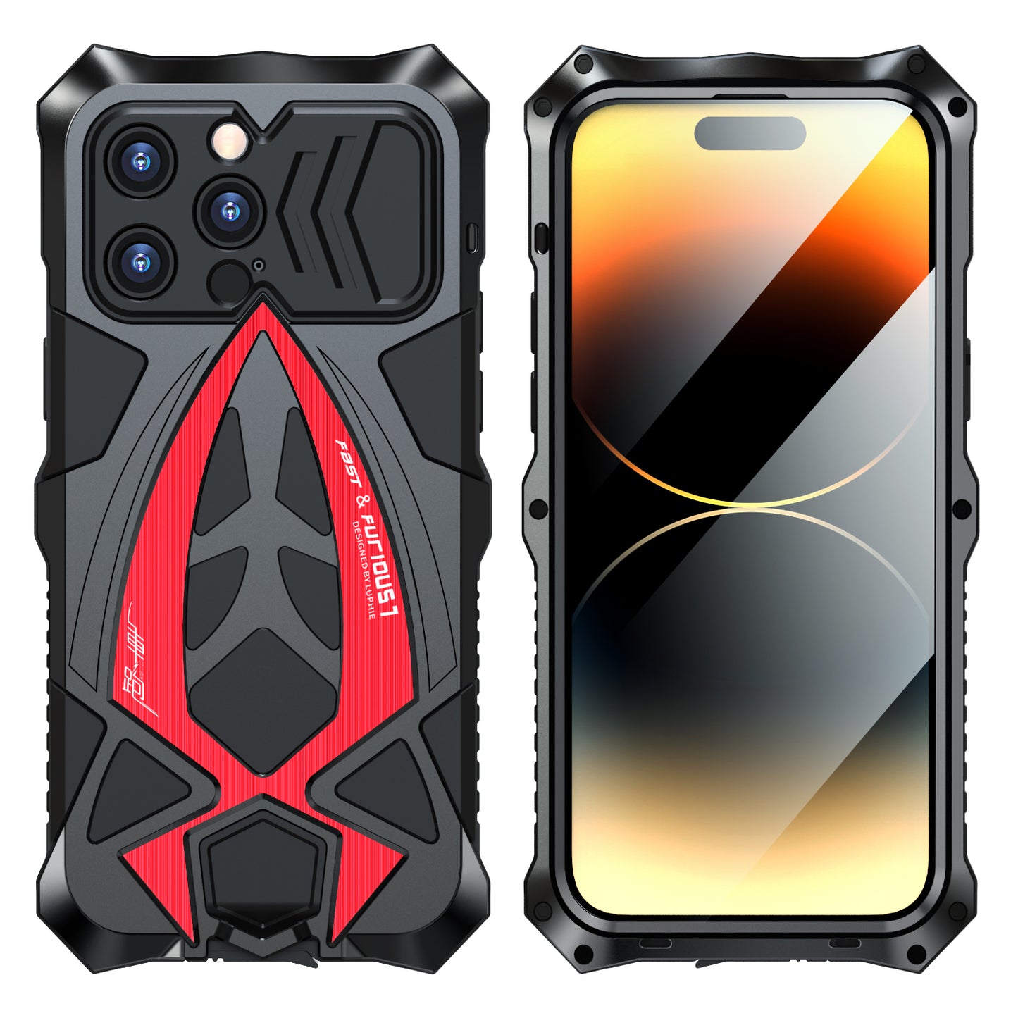 Luphie Roadster Sports Car Water-resistant Shockproof Heavy Duty Metal Case Cover