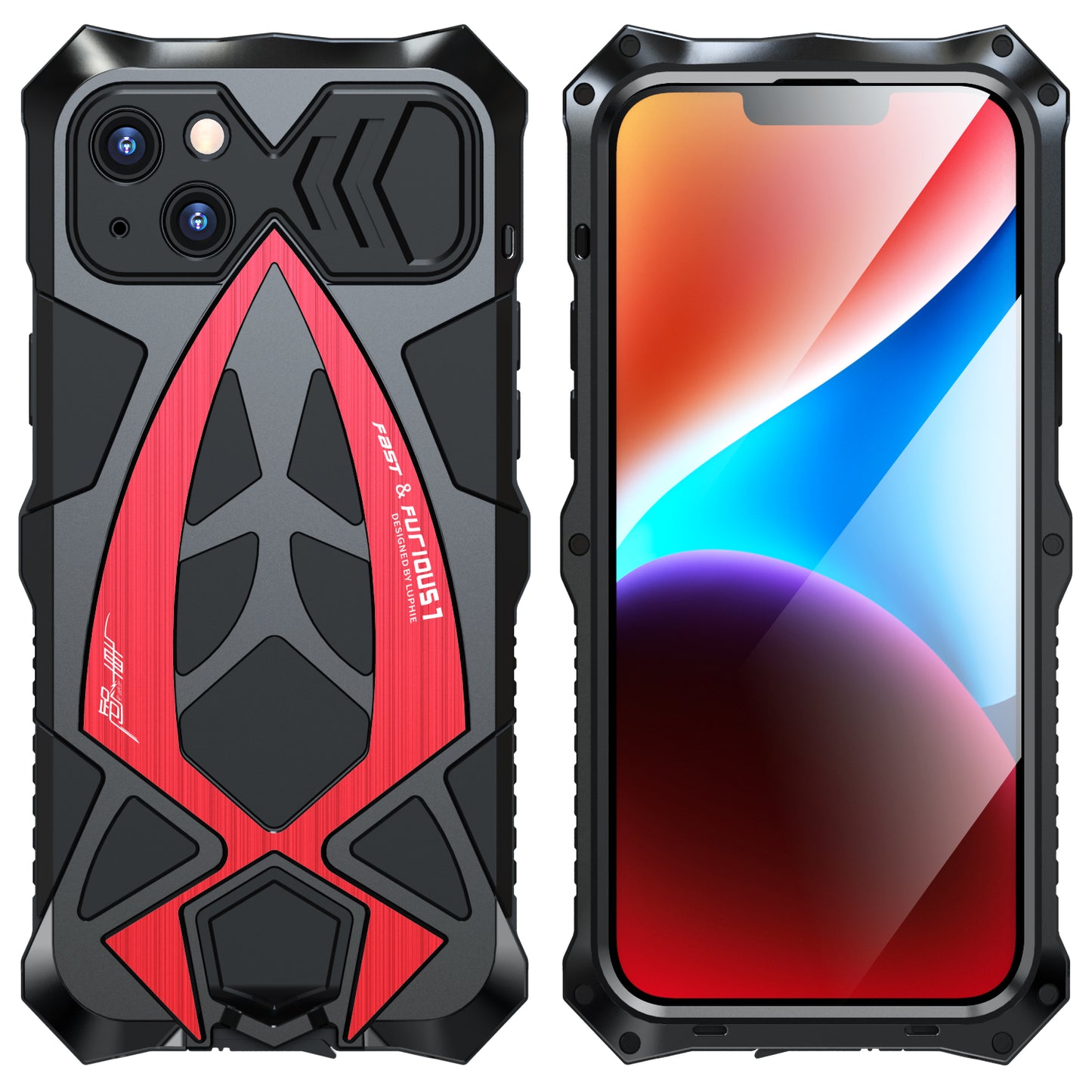 Luphie Roadster Sports Car Water-resistant Shockproof Heavy Duty Metal Case Cover