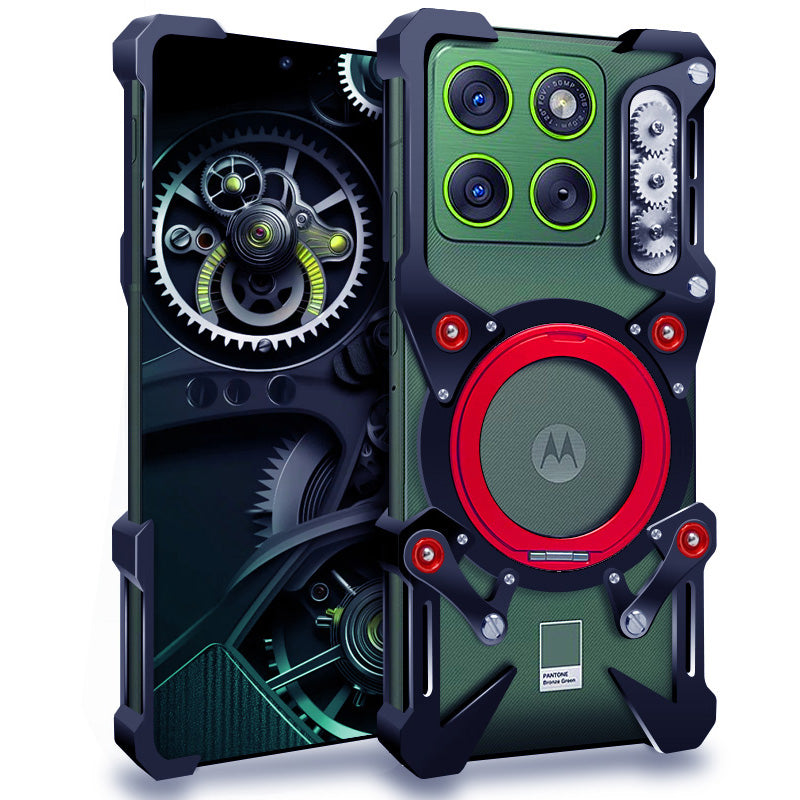 Simon MagSafe 360° Rotating Pivot Ring Stand Metal Case Cover