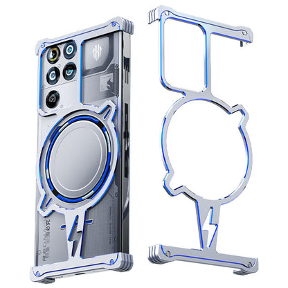 iy Bicolor Thor MagSafe Air Cushion Shockproof Kickstand Metal Case Cover