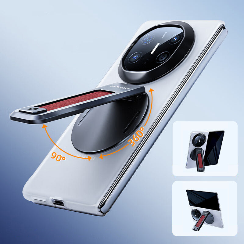 Oatsbasf 360° Rotatable Kickstand Wristband Shockproof Translucent Case Cover