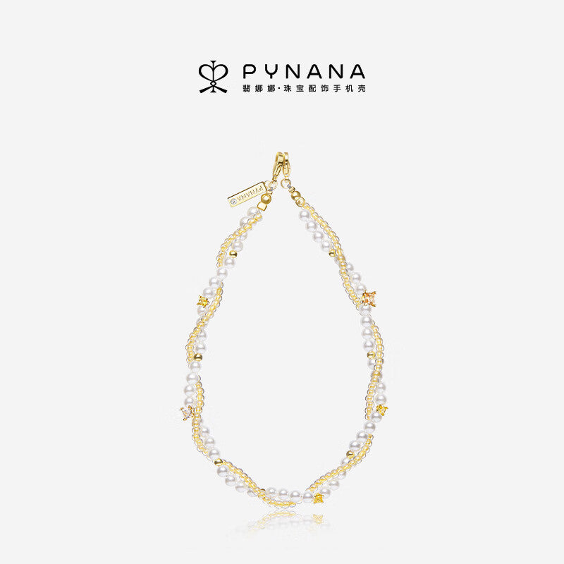 PYNANA Jewelry Aesthetics & Handcraft Hand Chain Phone Charm Beads Strap Pearl Lanyard