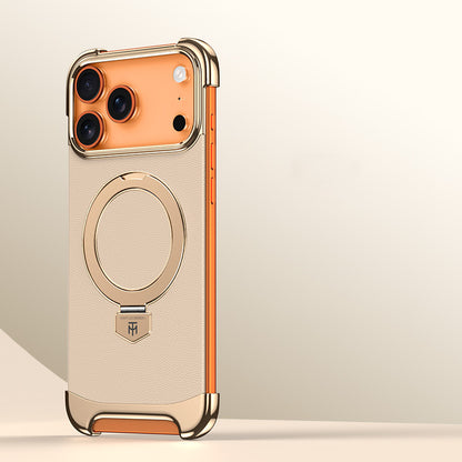 Armor King Artistic MagSafe Borderless Pivot Ring Stand Case Cover