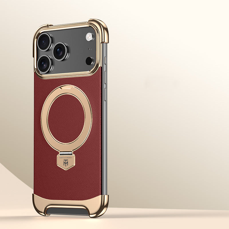 Armor King Artistic MagSafe Borderless Pivot Ring Stand Case Cover