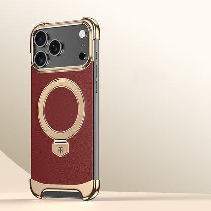 Armor King Artistic MagSafe Borderless Pivot Ring Stand Case Cover