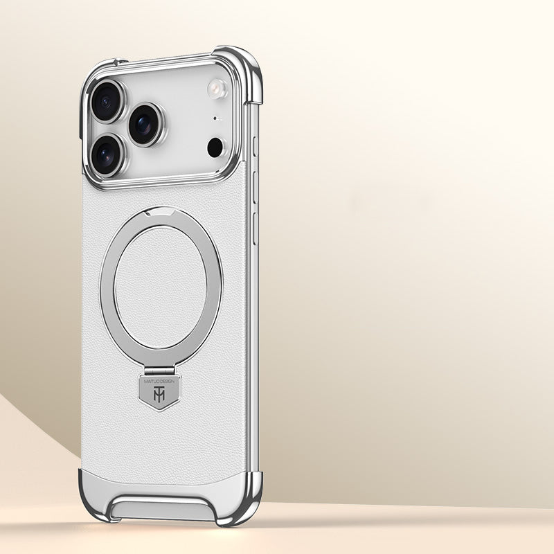 Armor King Artistic MagSafe Borderless Pivot Ring Stand Case Cover