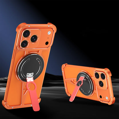 iy Bicolor Thor MagSafe Air Cushion Shockproof Kickstand Metal Case Cover