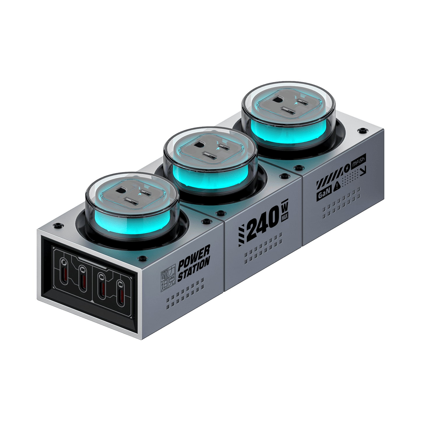 Mfish E-Tank Power Station 240W GaN PD Desktop Charger