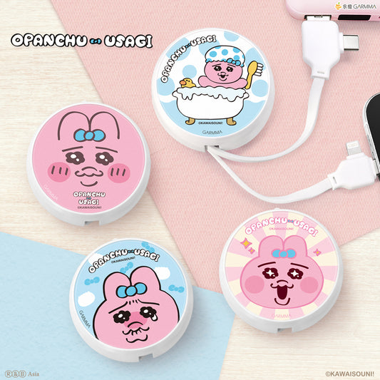 GARMMA Opanchu Usagi PD Fast Charge Lightning+Type-C Extracted Extension Cable