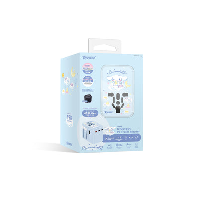 XPower x Sanrio 45W 6-Output PD 3.0/PPS Travel Adapter Universal Plug
