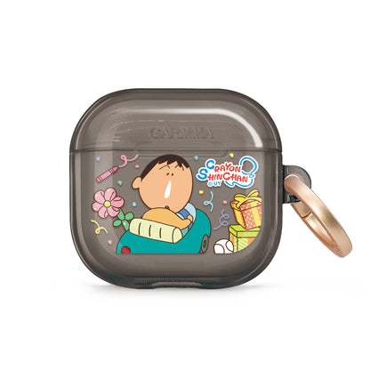 GARMMA Crayon Shin-chan Apple AirPods 4 / Pro 3 Charging Case Cover with Metal Hook