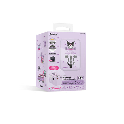 XPower x Sanrio 45W 6-Output PD 3.0/PPS Travel Adapter Universal Plug