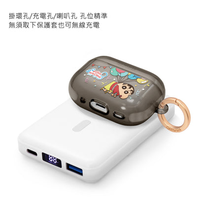 GARMMA Crayon Shin-chan Apple AirPods 4 / Pro 3 Charging Case Cover with Metal Hook