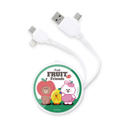 GARMMA Line Friends PD Fast Charge Lightning+Type-C Extracted Extension Cable