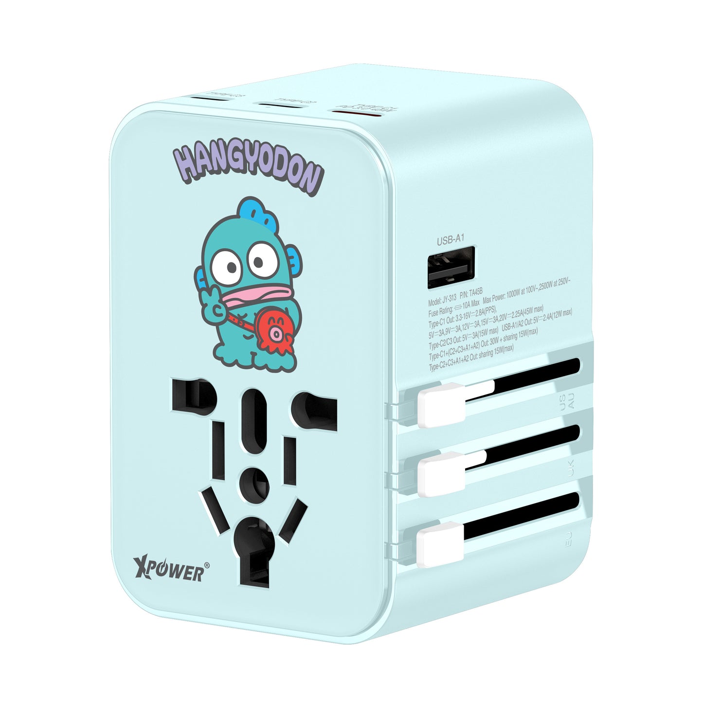XPower x Sanrio 45W 6-Output PD 3.0/PPS Travel Adapter Universal Plug