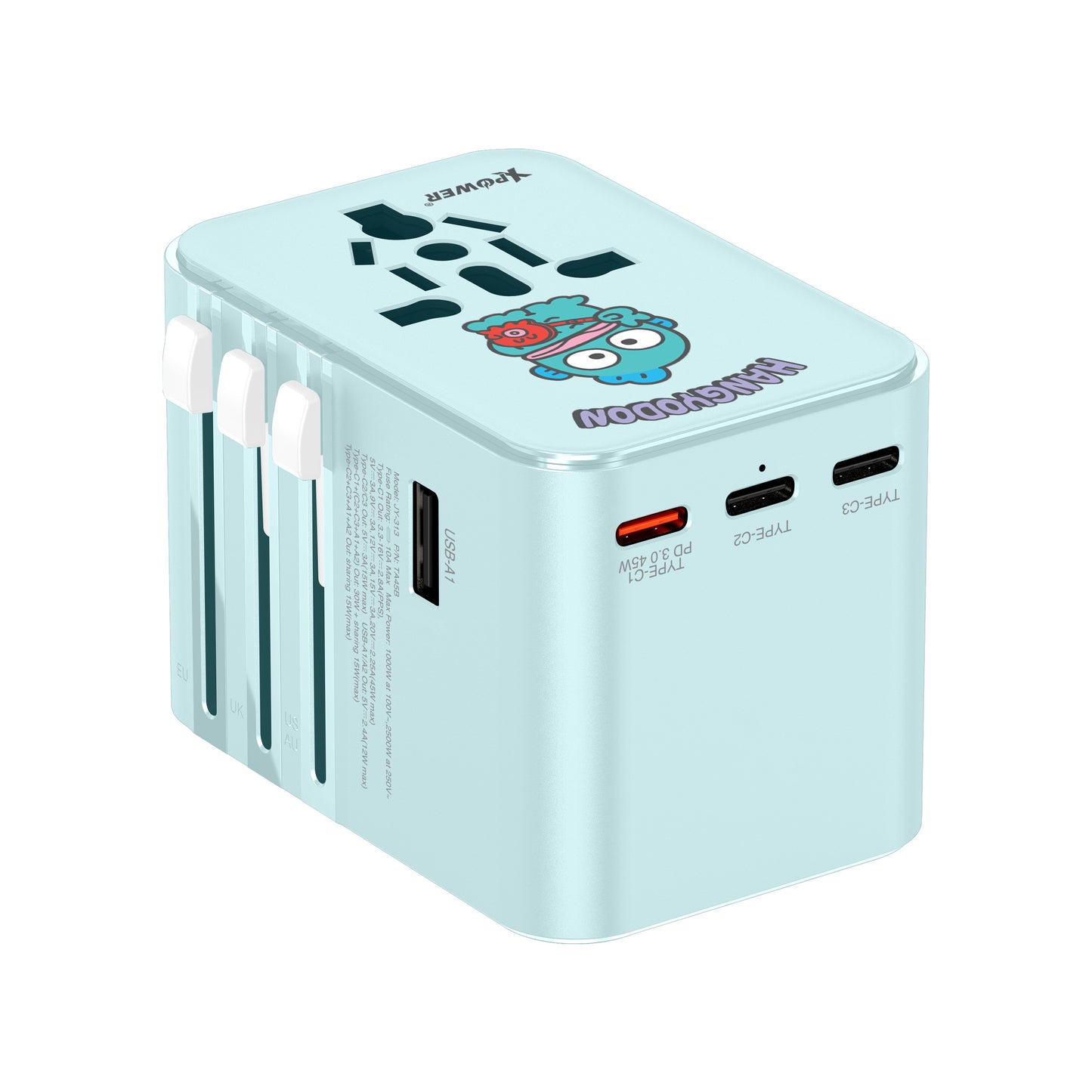 XPower x Sanrio 45W 6-Output PD 3.0/PPS Travel Adapter Universal Plug