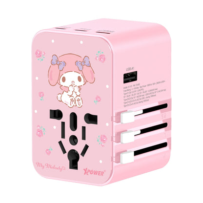 XPower x Sanrio 45W 6-Output PD 3.0/PPS Travel Adapter Universal Plug
