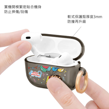 GARMMA Crayon Shin-chan Apple AirPods 4 / Pro 3 Charging Case Cover with Metal Hook