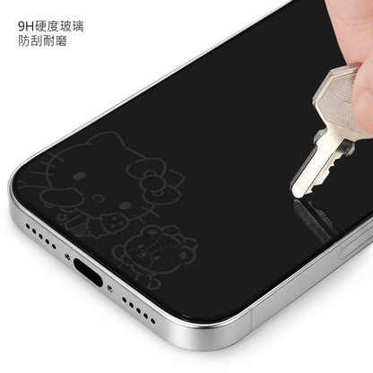 GARMMA Hello Kitty Low-Blue-Light Invisible Pattern Screen Off Print Tempered Glass Screen Protector