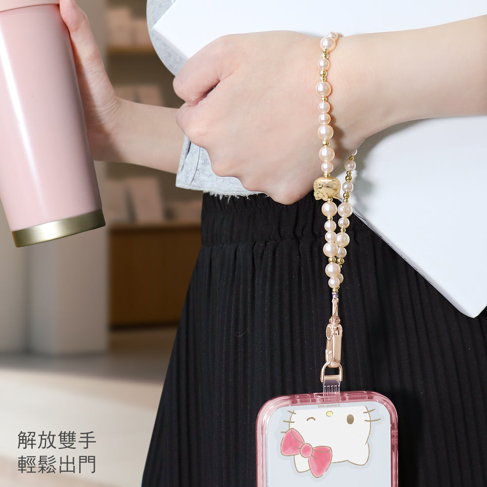 GARMMA Sanrio Characters Pearl Charm Buckle Strap Phone Lanyard