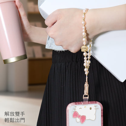 GARMMA Sanrio Characters Pearl Charm Buckle Strap Phone Lanyard