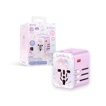 XPower x Sanrio 25W 4-Output PD 3.0/PPS Travel Adapter Universal Plug