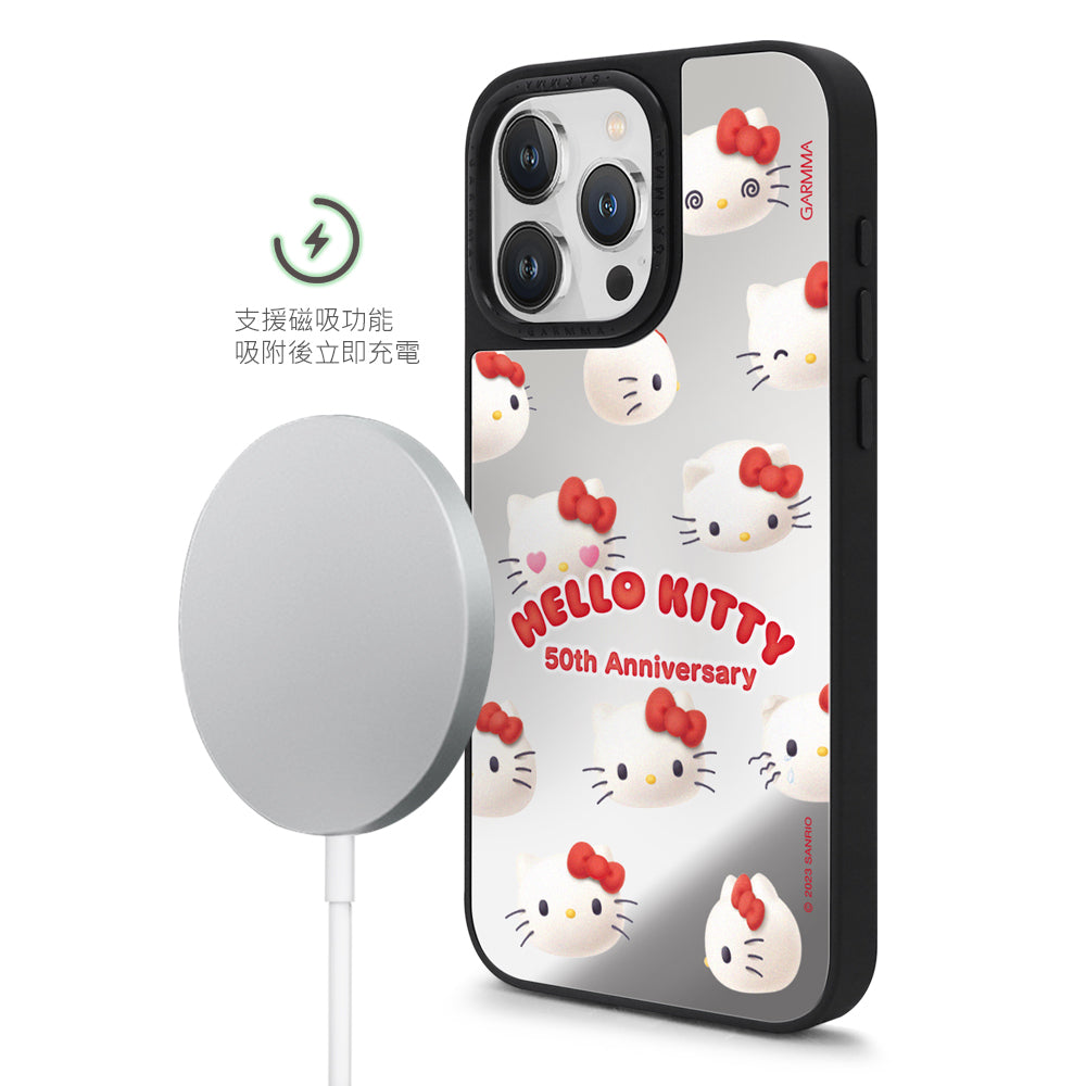 GARMMA Hello Kitty 50th Anniversary MagSafe Mirror Military Grade Drop Tested Impact Case Cover