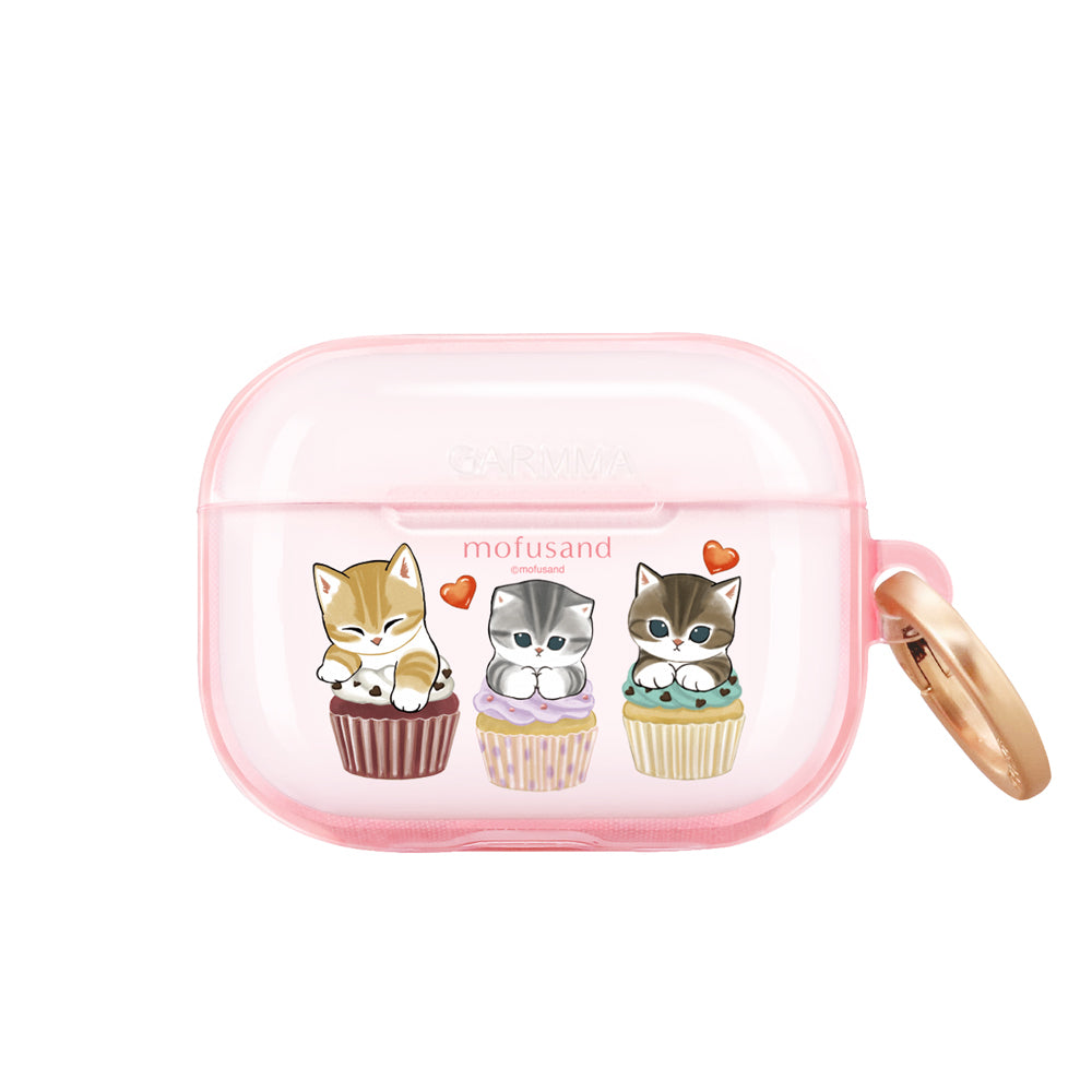 GARMMA mofusand Apple AirPods 4 / Pro 3 Charging Case Cover with Metal Hook