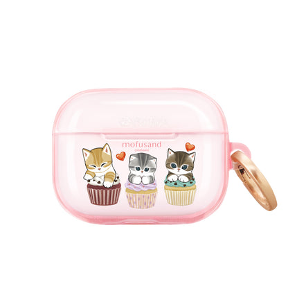 GARMMA mofusand Apple AirPods 4 / Pro 3 Charging Case Cover with Metal Hook