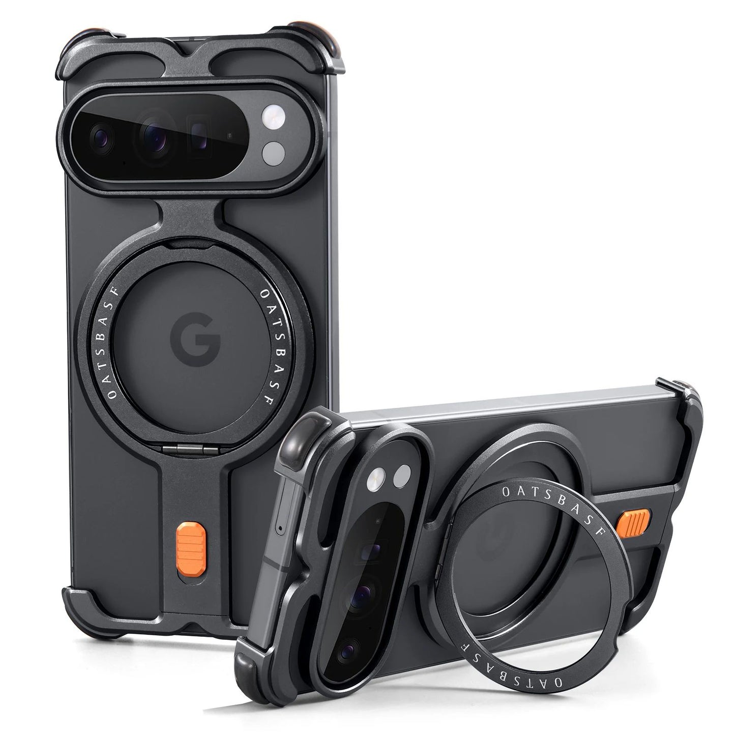 Oatsbasf New π MagSafe Pivot Ring Stand Air Cushion Minimalist Frameless Metal Case Cover