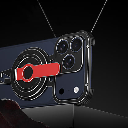 iy Bicolor Thor MagSafe Air Cushion Shockproof Kickstand Metal Case Cover