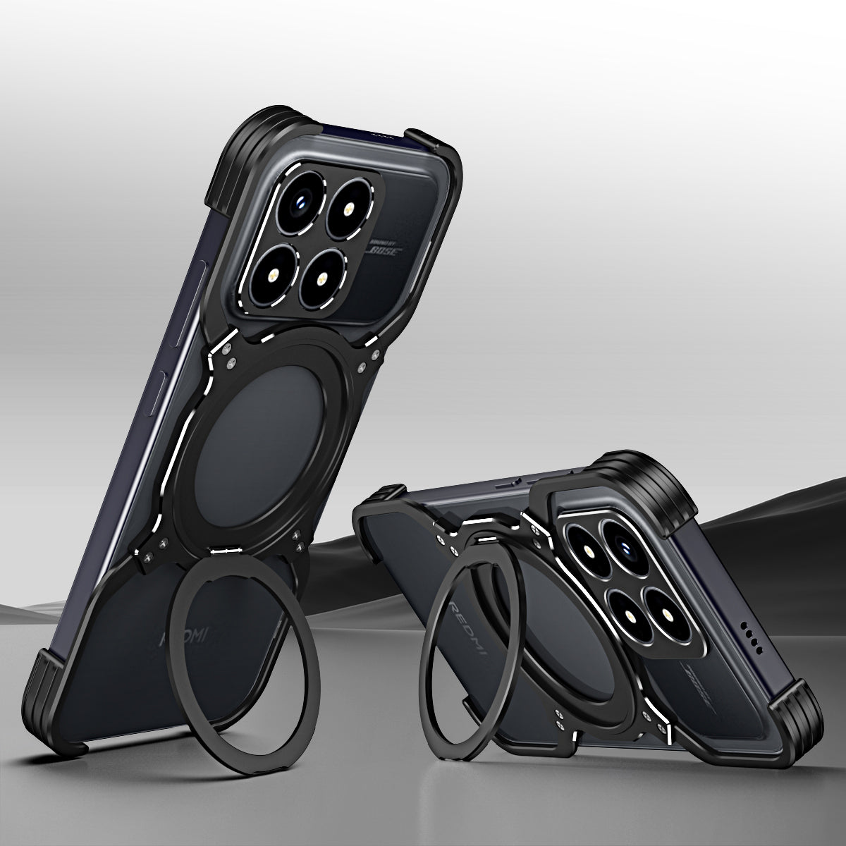 iy Bicolor MagSafe Pivot Ring Stand Case Cover with Lens Protector