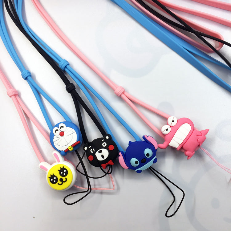 Charm Lanyard Cute Cartoon Characters Universal Anti-Lost Silicone Strap