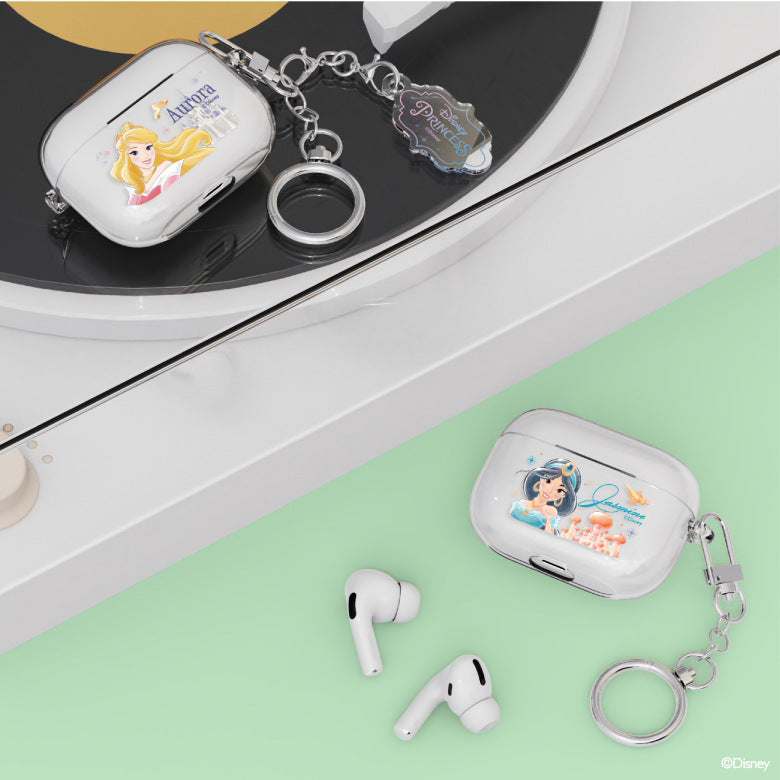 Disney Princess Castle Clear Slim Apple AirPods Case Cover