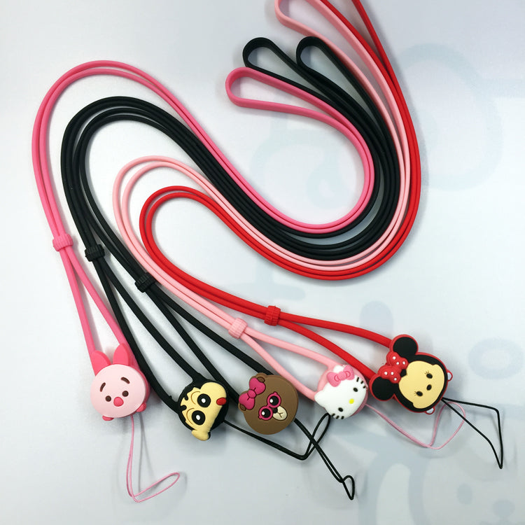 Charm Lanyard Cute Cartoon Characters Universal Anti-Lost Silicone Strap