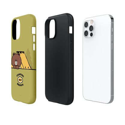Line Friends Camping Night Dual Layer TPU+PC Shockproof Guard Up Combo Case Cover