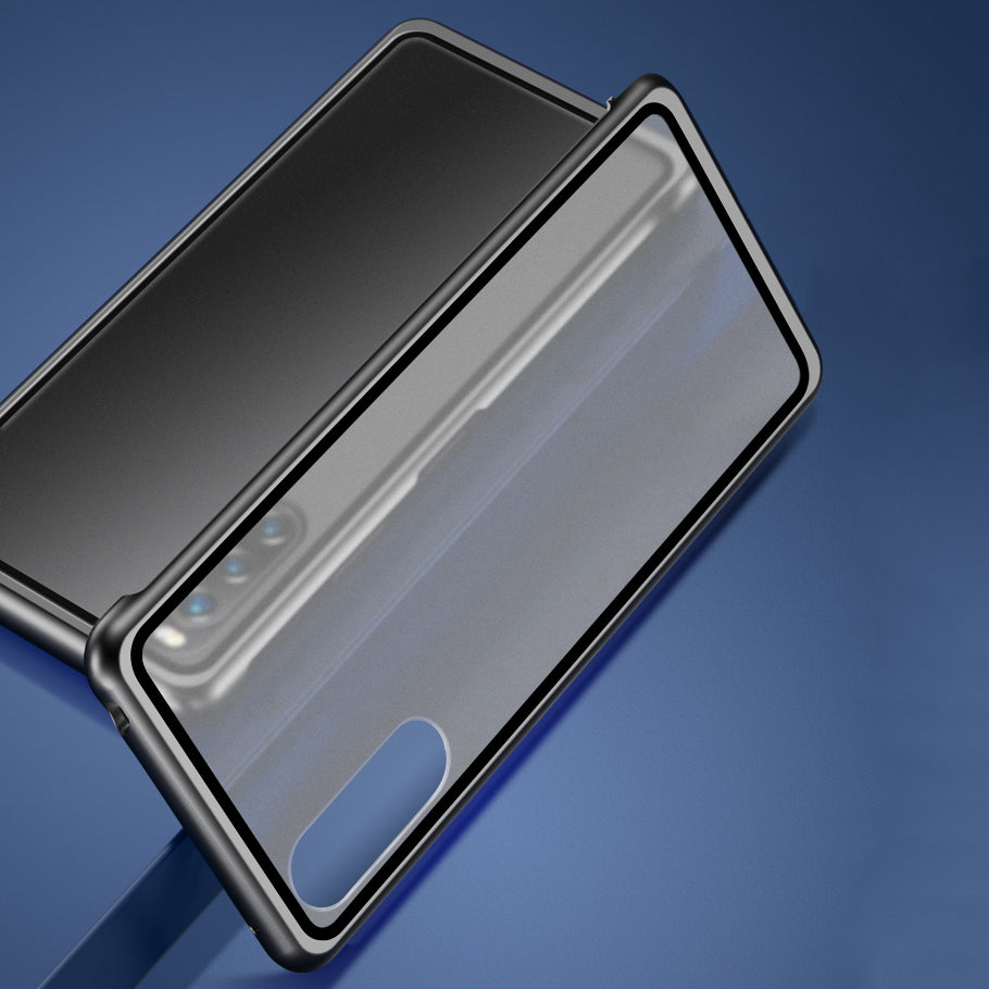 Kylin Armor Self-locking Borderless Aluminum Frame Matte Translucent Back Cover Case