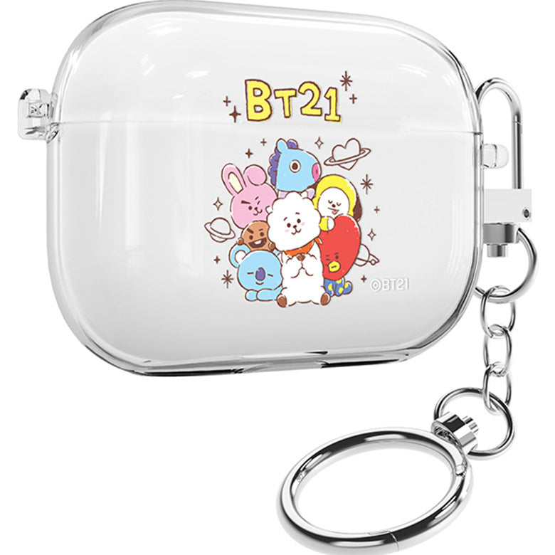 BT21 Basic Sketch Clear Slim Apple AirPods Case Cover