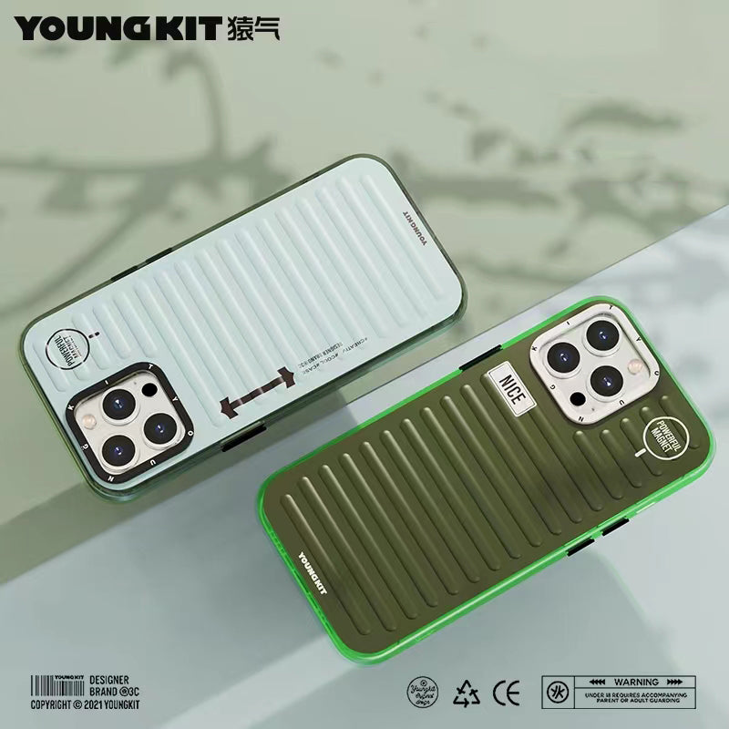 YOUNGKIT Plaid MagSafe Slim Thin Matte Anti-Scratch Back Shockproof Cover Case