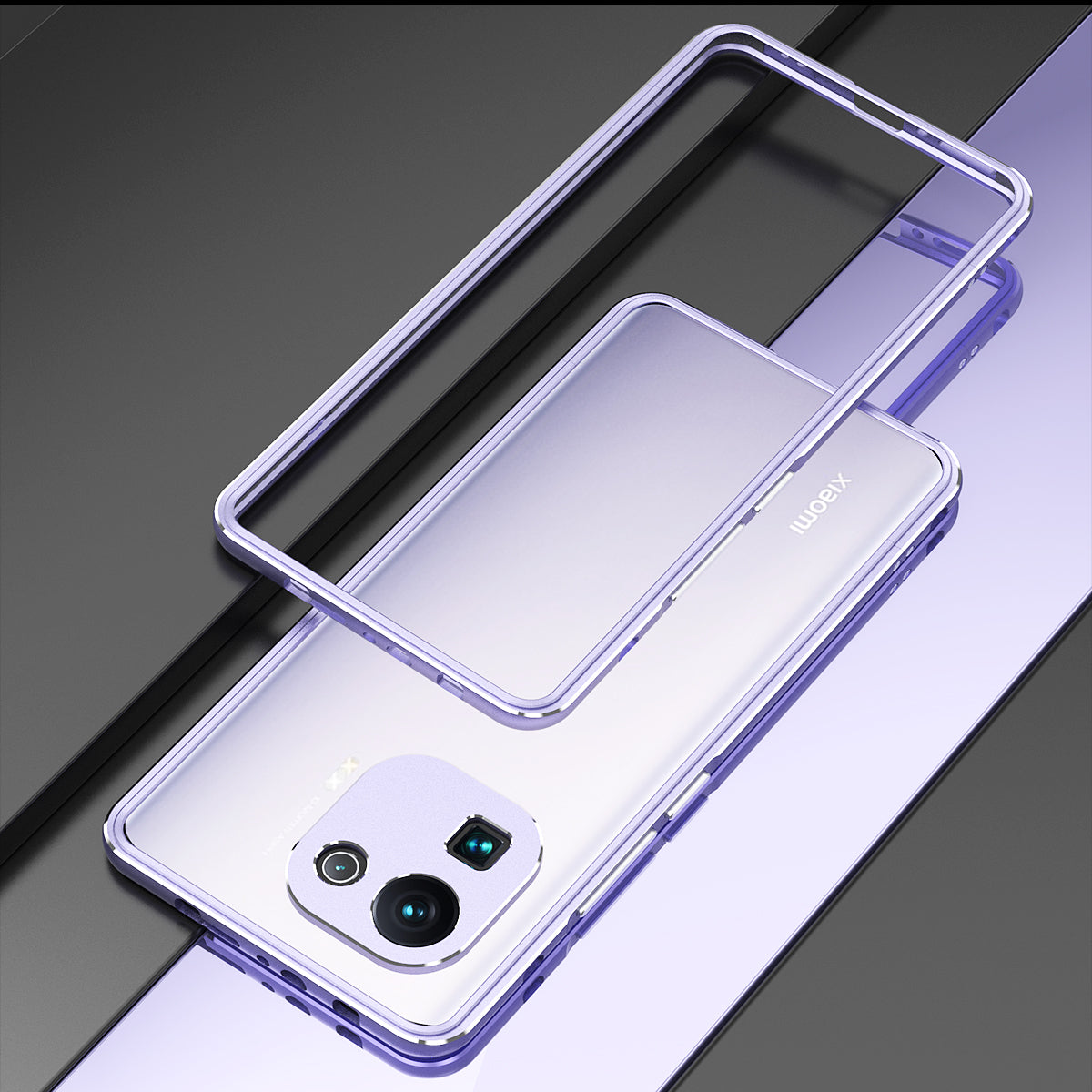 iy Aurora Sword Lens Protector Bicolor Aluminum Bumper Case for Xiaomi Mi 11 Pro