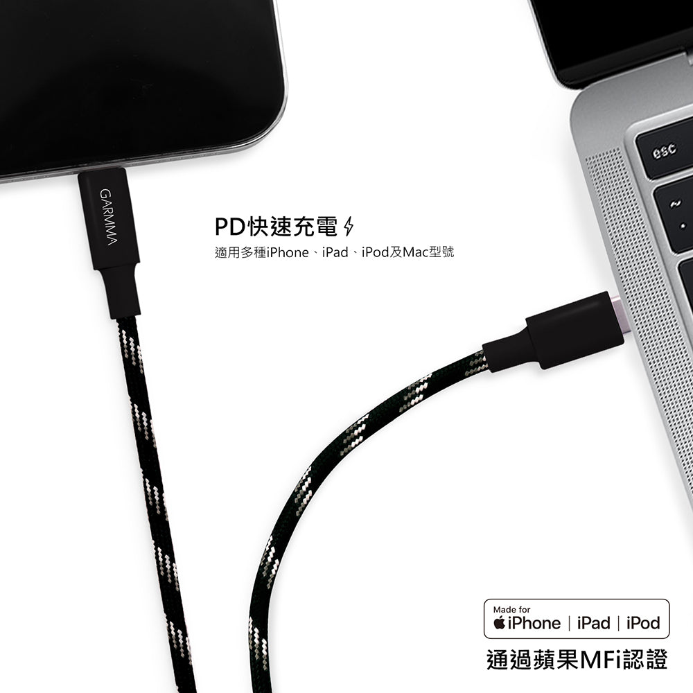 GARMMA PD Fast Charging Braided Data Cable